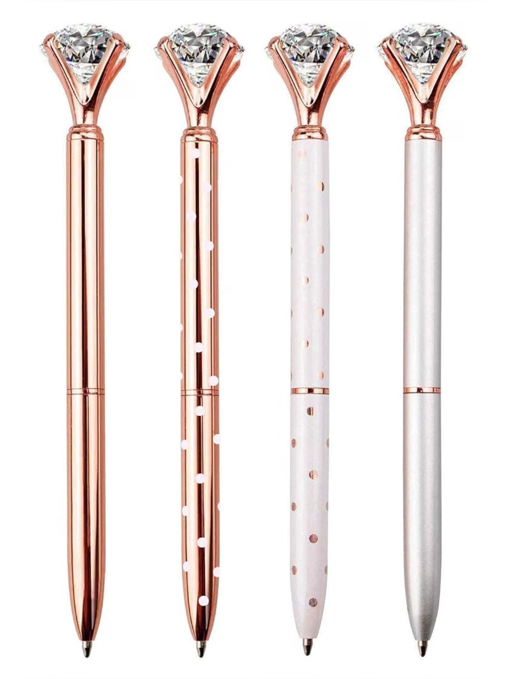 Set of 4 Diamond Crystal Ballpoint Pens